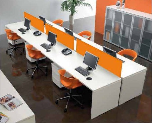 Fitted office interior with workstations